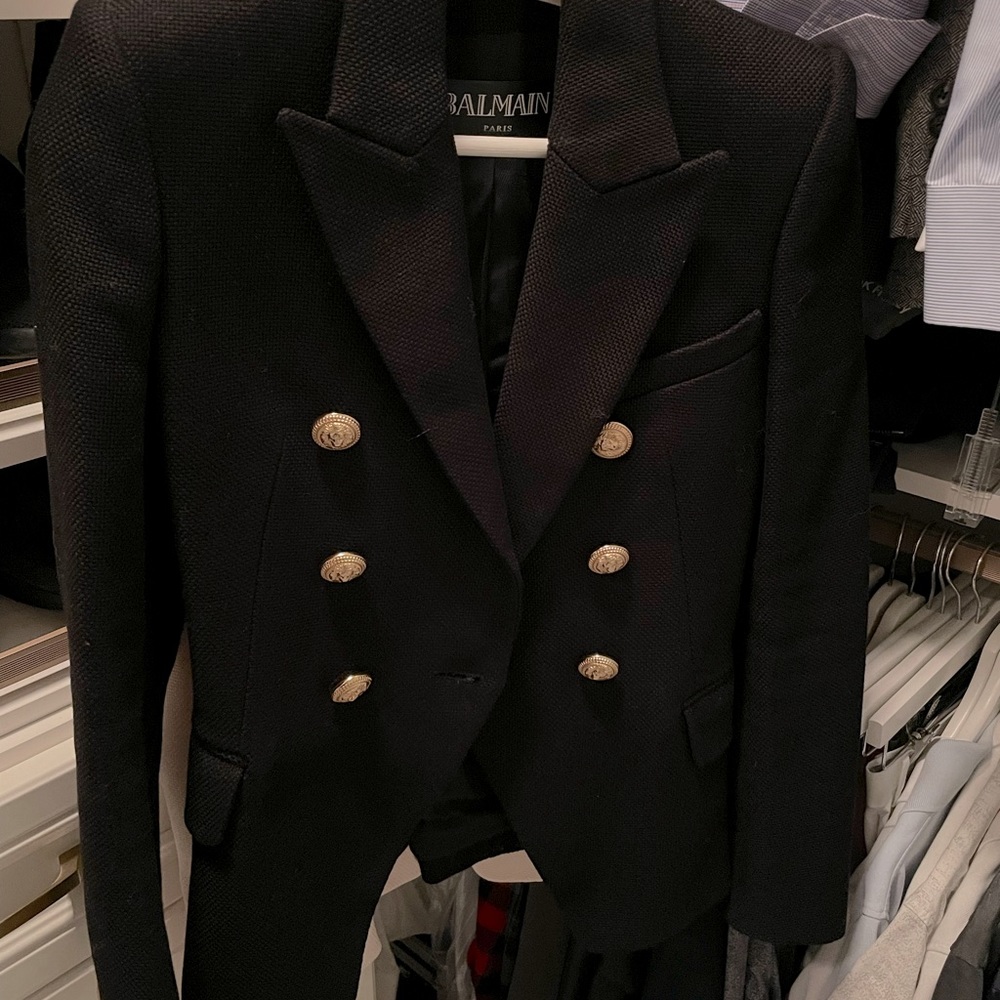 Balmain blazer size 0 black